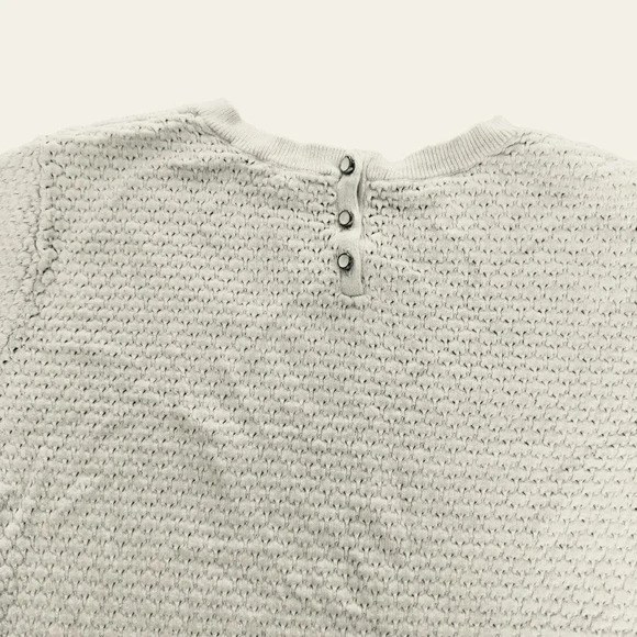 Ted Baker London White Knit Sweater Crew Neck Cotton Cashmere 3/4 Sleeve 2 - Picture 5 of 11